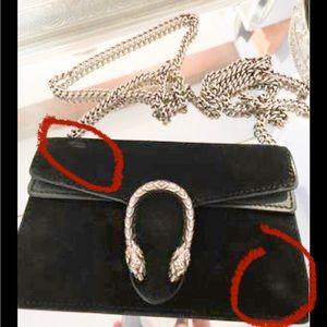 Black Gucci super mini suede Dionysus.